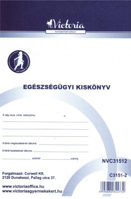 Nyomtatvány, egészségügyi kiskönyv, A6, VICTORIA "C.3151-2", 1 tömb